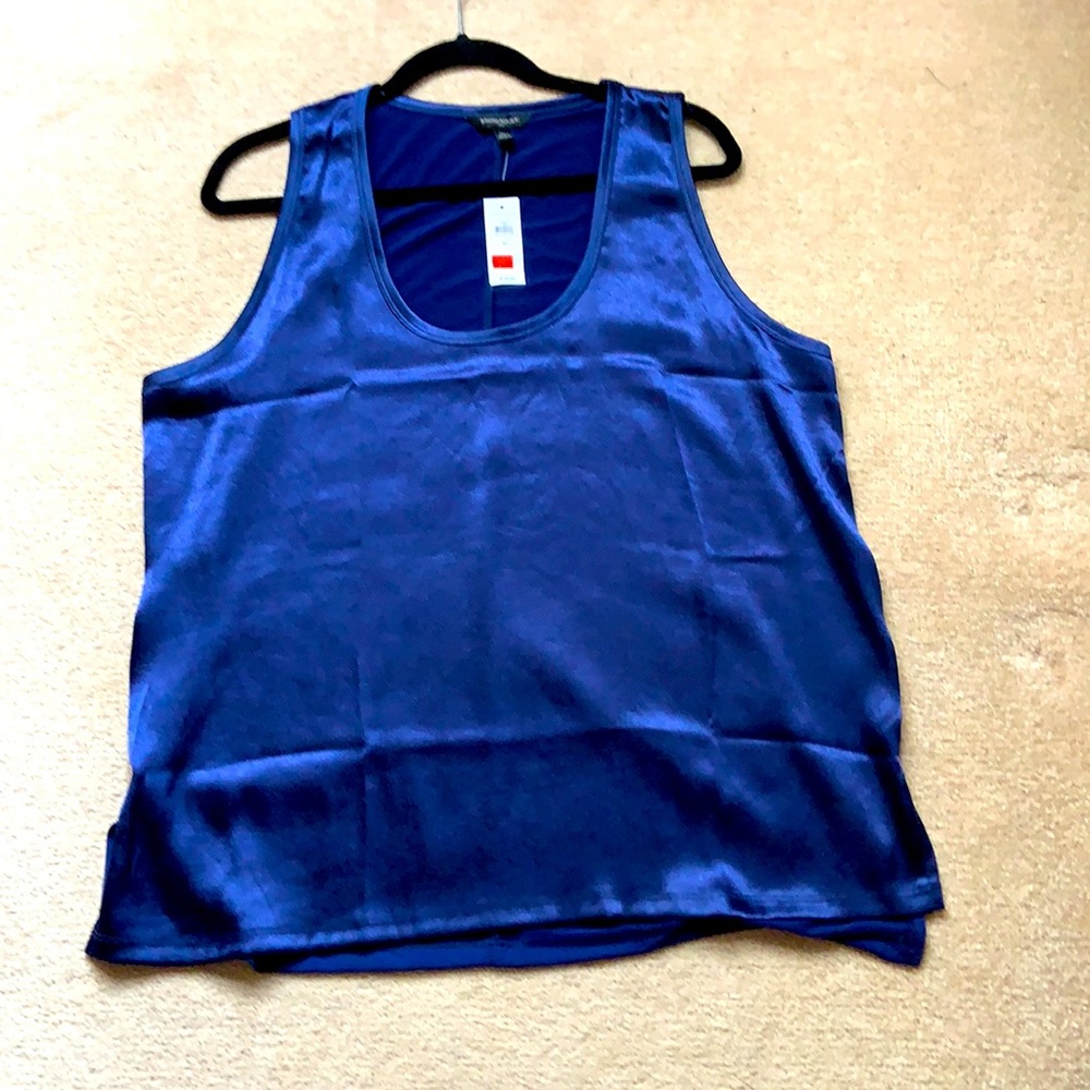 Shimmery royal blue XL sleeveless top